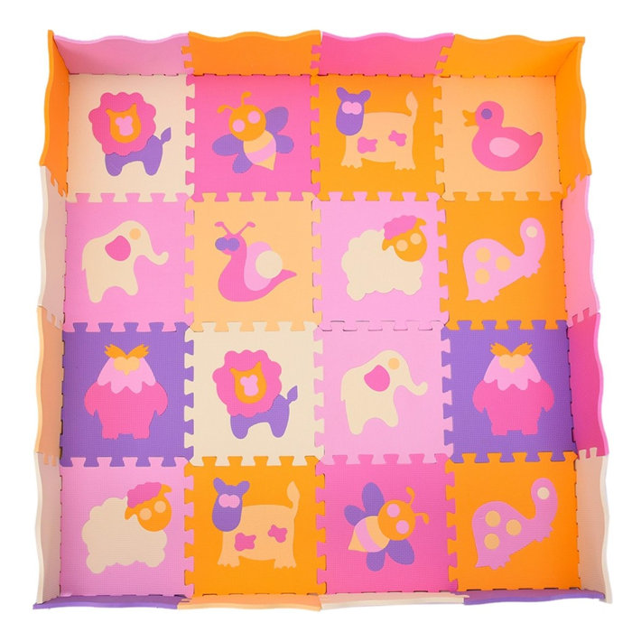 Leutsin Play Mat For Baby 36-Piece Interlocking Foam Flooring Tiles